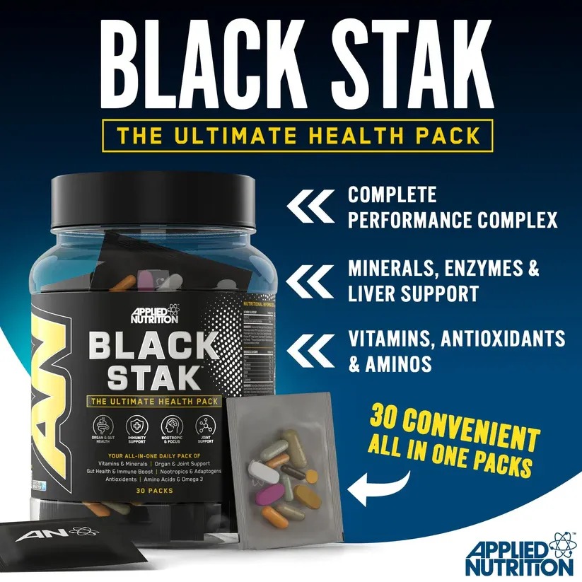 Applied Nutrition Black stack Vitamin va Minerallar To'plami Applied Nutrition Black stack Vitamin va Minerallar To'plami