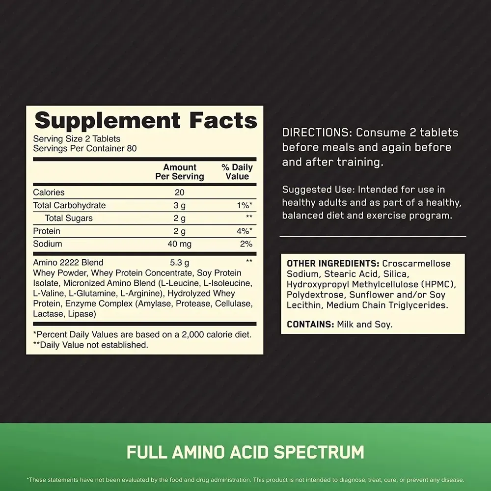 Optimim Nutrition Super Amino 2222 (160 tab) 3