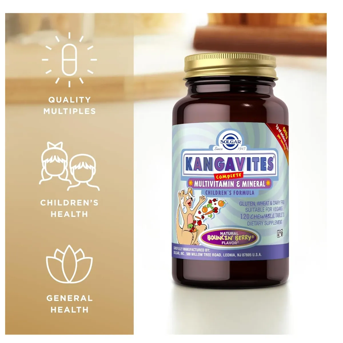 Solgar KANGAVITES Мультивитамин и Минералы для детей 120 таб 1