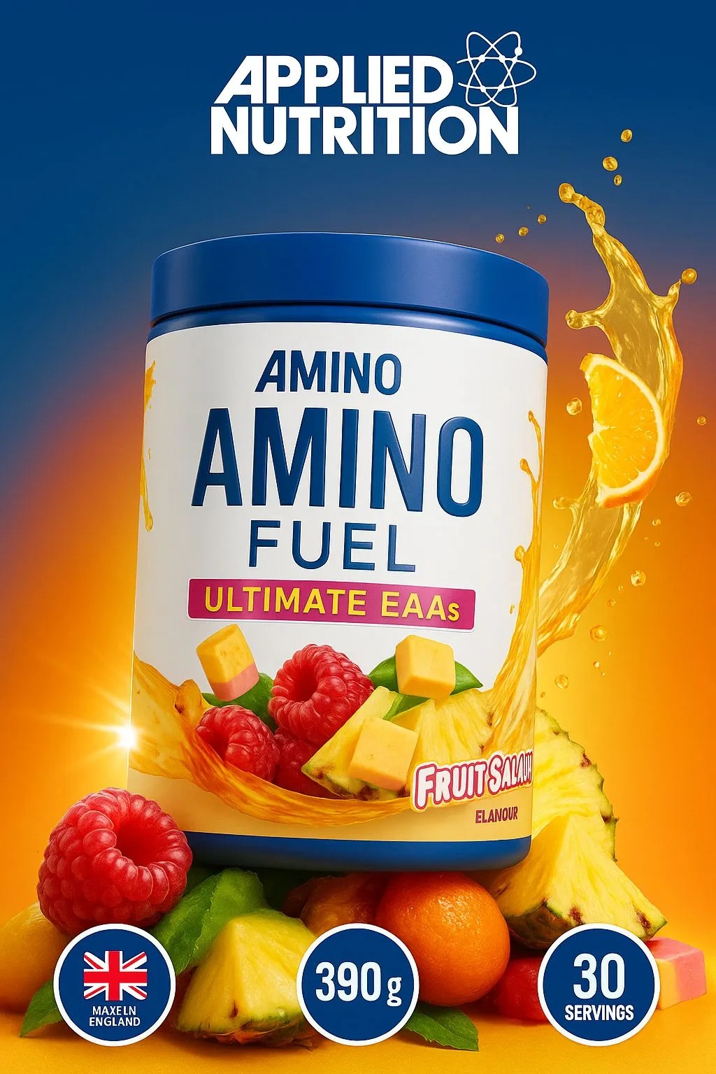 Незаменимые аминокислоты APPLIED NUTRITION Amino Fuel EAA 390 г, Рост мышечной массы, выносливость и восстановление 1