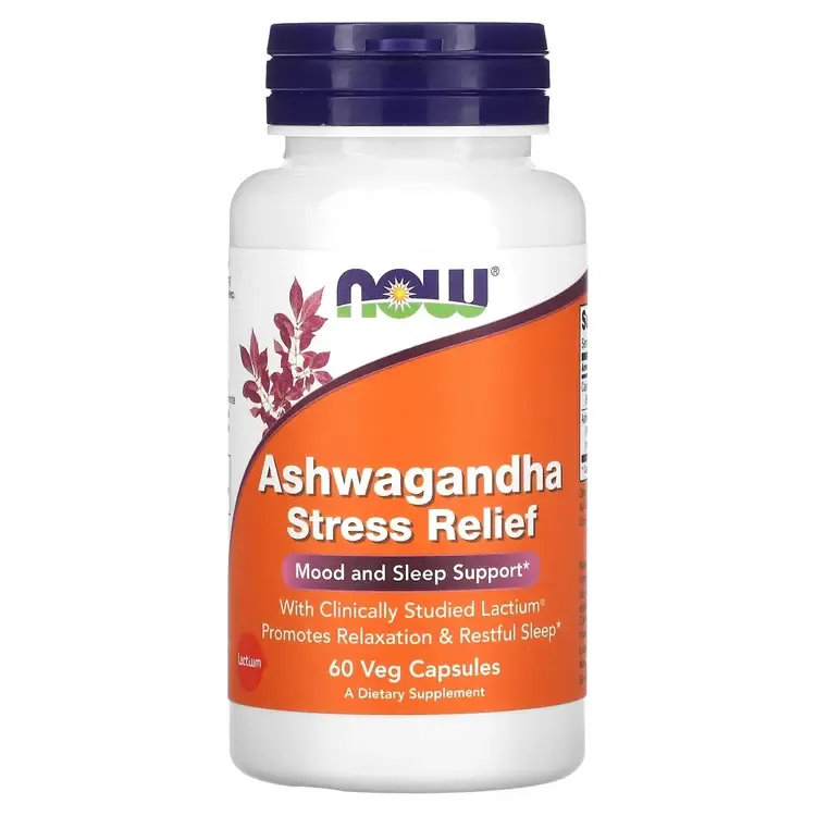 NOW Foods, Ashwagandha Stress Relief - 60 капсул 1