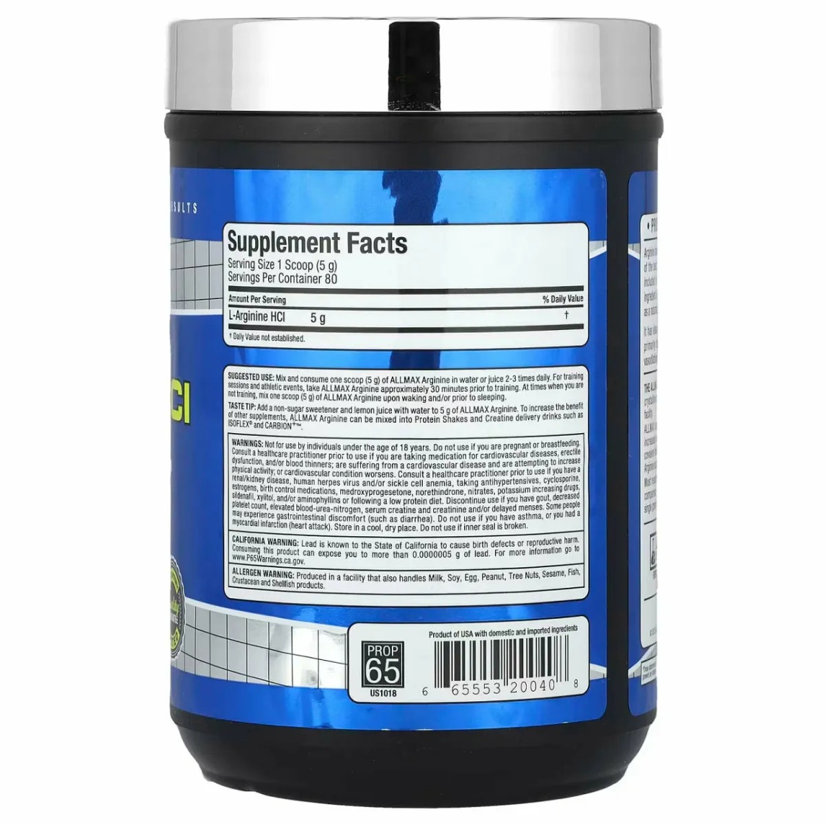 Allmax ARGININE HCI 400 gr  2