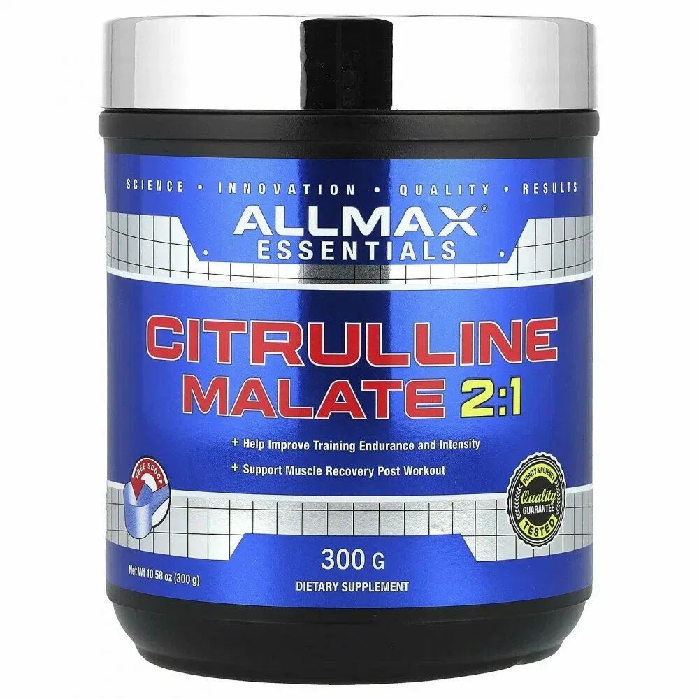 Allmax Citrulline Malate, порошок для повышения выносливости и кровотока, 300 г 1