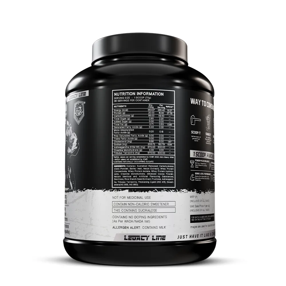 Гейнер William Bonac Proto Size Mass Gainer 2.7 кг для набора мышечной массы 2